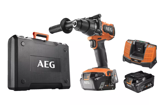 Aeg BSB 18BL2-602K 18V 6Ah Çift Akülü Kömürsüz Darbeli Matkap 141Nm