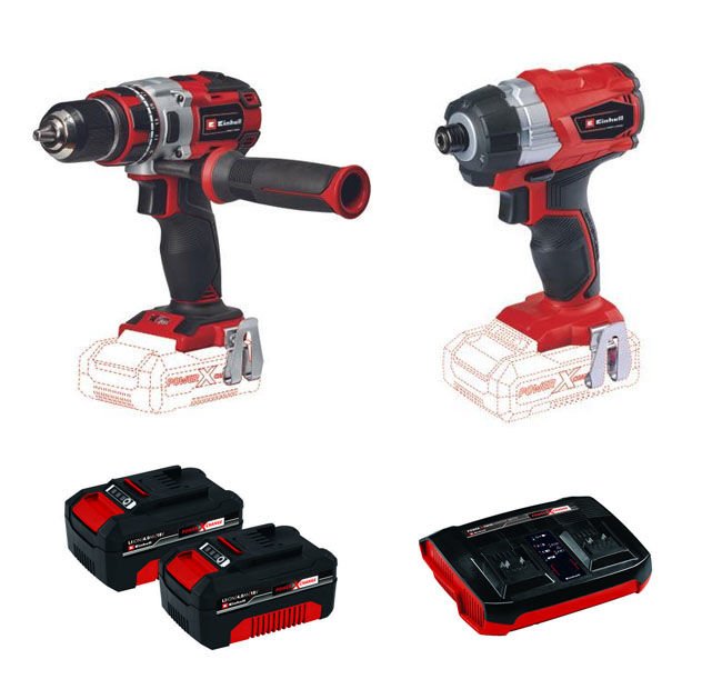 Einhell TE-CD 18Lİ BL+TE-CI 18 Lİ BL 18V 4Ah Çift Akülü Vidalama Set Kömürsüz