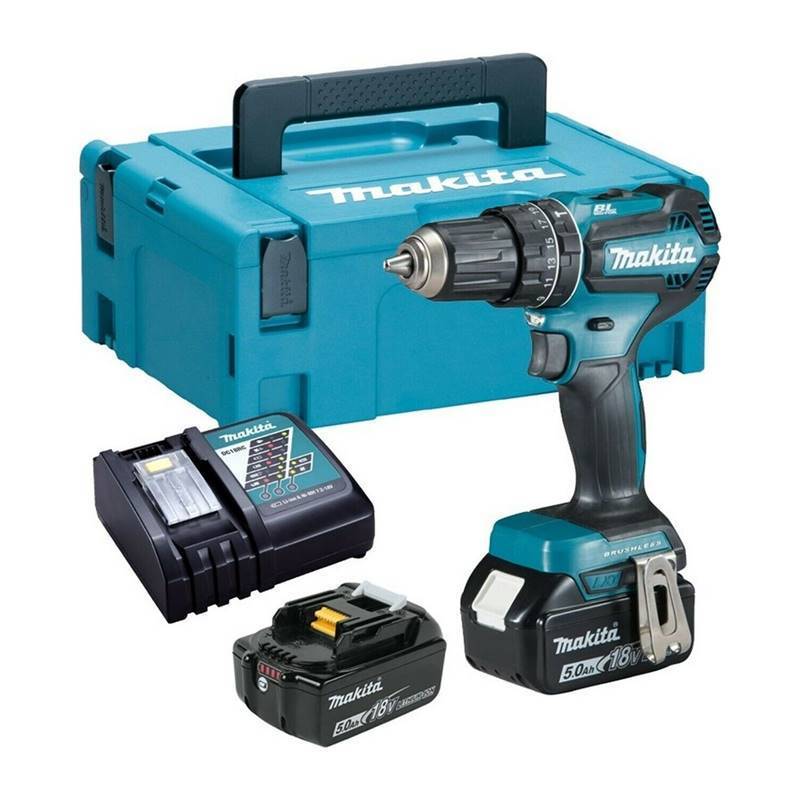 Makita DHP485RTJ Çift Akülü Li-on Akülü Darbeli Matkap 18 V 5 Ah