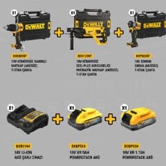 Dewalt DCD805+DCH133+DCF922 18V Akülü 3Lü Set