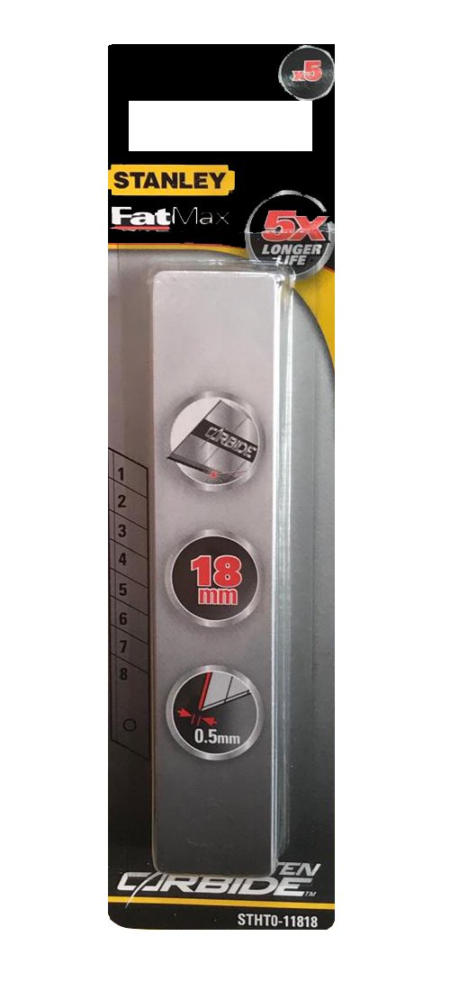 Stanley S011818 Maket Bıçak Yedeği Fatmax 18mm 0.5mm 5Adet