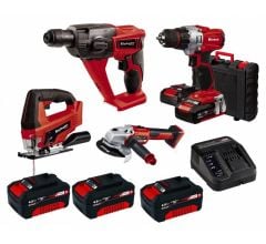 Einhell Kit14 4 Parça Akülü Makina Seti Taşlama Matkap Dekupaj