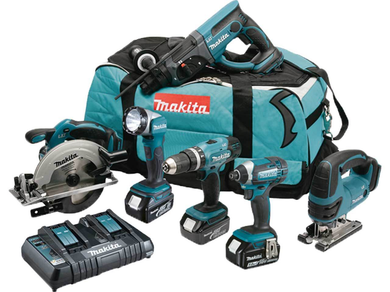 Makita DLX6068PT (DHP453 DHR202 DJV180 DSS611 DTD152 DML802) Akülü Set
