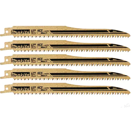 Makita B-05153 Ahşap Kılıç Testere Hızlı Kesim Bıçağı 5'Lİ PAKET