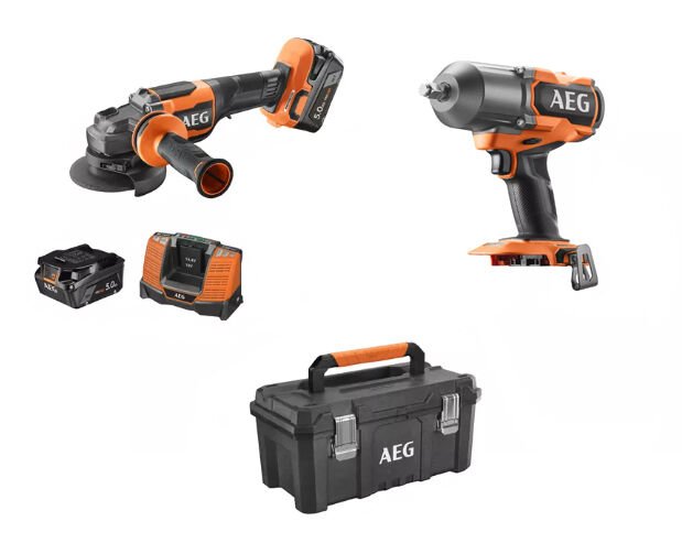 Aeg Bews18-115blpx2-502t + Bss 18htf12bl Akülü 18v Taşlama Somun