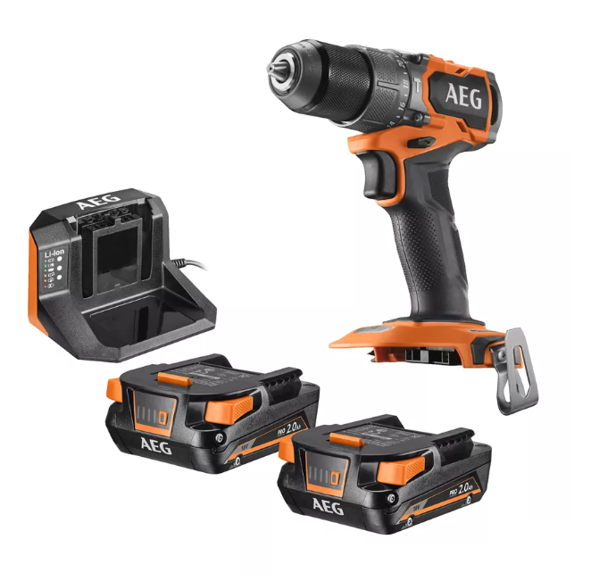 Aeg BSB 18SBL2-202C Sarjlı Darbeli Matkap 2x2,0 Ah 4935480058