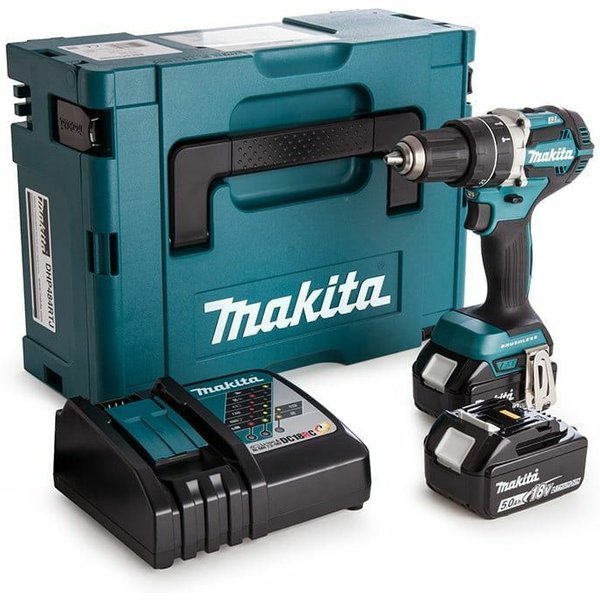 Makita DHP484RTJ Led Işıklı Çift Akülü 18V 5Ah Darbeli Matkap