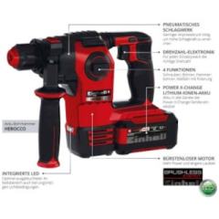 Einhell Herocco 18V 6AH Çift Akülü Kırıcı Delici Profesyonel Usta Seti