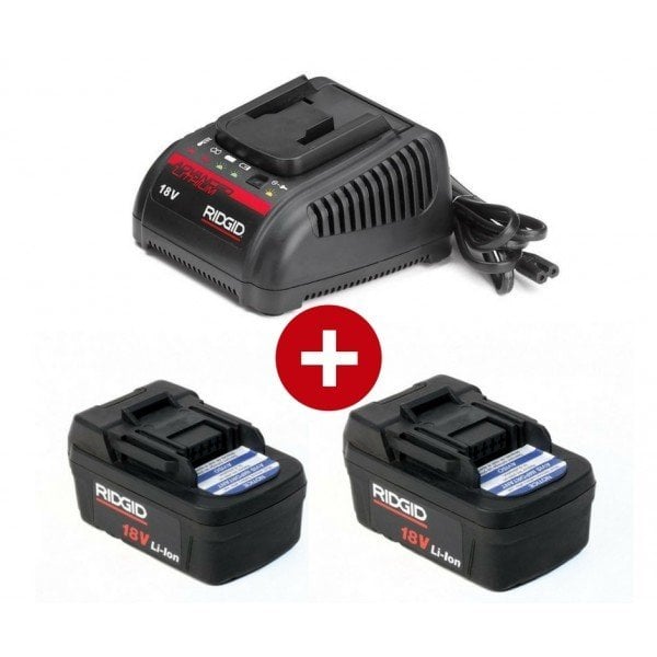 RIDGID 45433 18V BATARYA 2 ADET VE ŞARJ CİHAZI
