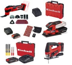 EINHELL KİT4 VARRITO + TC-JS 18 Li + TC-OS 18/187 + 18V 3 X 2,5 AH PXC STARTER KIT + E-BOX ÇANTA