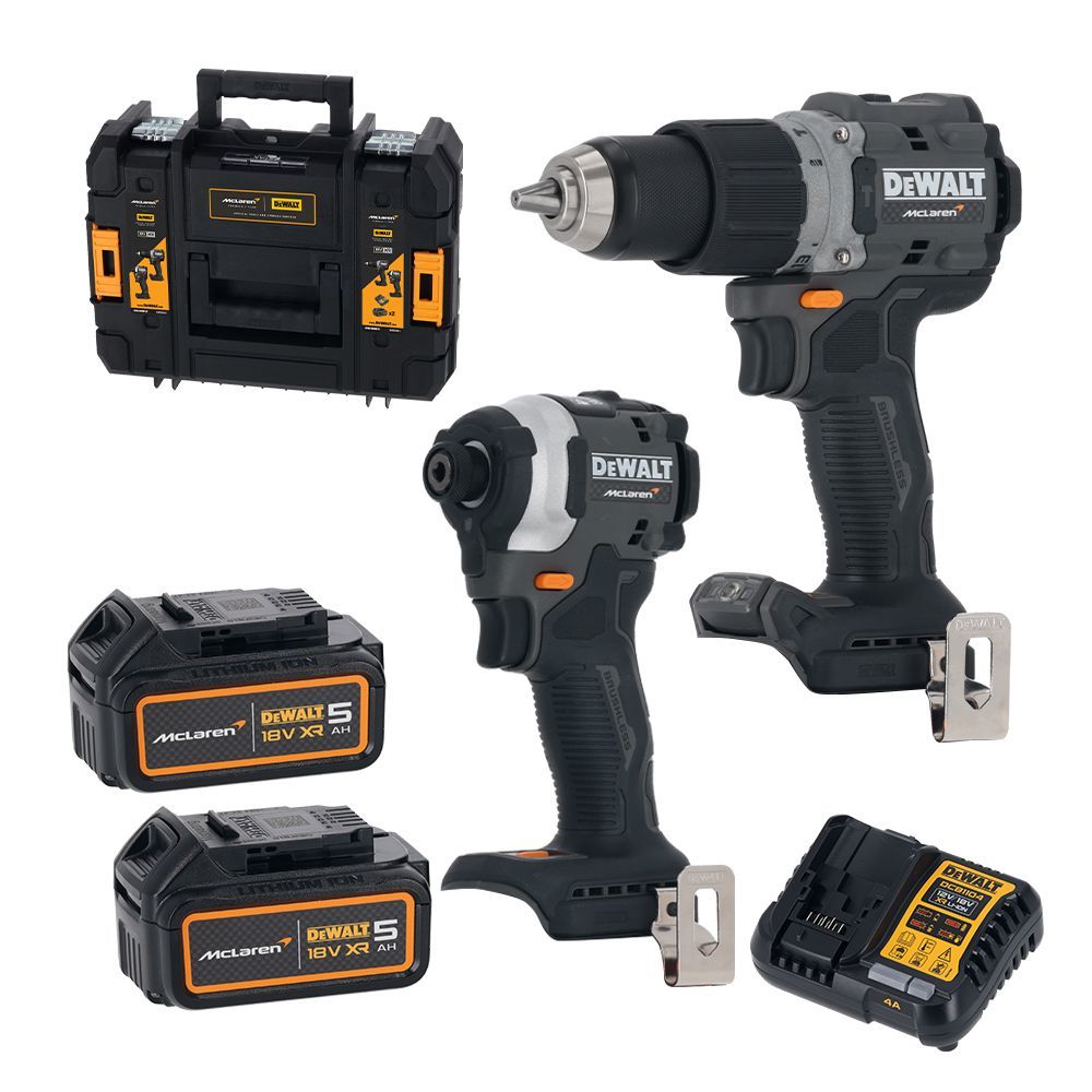 Dewalt DCK200MP2T Mclaren 18V 5 Ah 2 Li Akülülü Vidalama Matkap Set