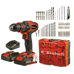 Einhell Akülü Darbeli Matkap TE-CD 18/40 Li-i +63 (2x2,0Ah) 63 Parça Aksesuar Kiti