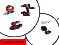 Einhell TE-CD 18 Lİ-İ BL + TE-JS 18 + TE-OS 18 Usta Seti