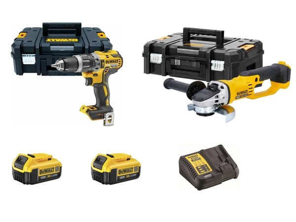 Dewalt DCD796 + DCG412 18V 4Ah Akülü Matkap Ve Taşlama Seti