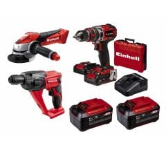 Einhell Kit18 Akülü Taşlama Delici ve Darbeli Matkap Seti 18V 5,2Ah