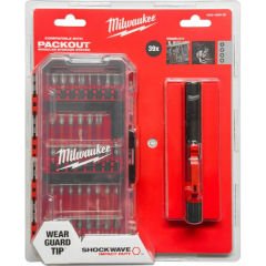 Milwaukee 39 Parça Bits Uç Seti SHOCKWAVE IMPACT DUTY + Led Fener  4932498608