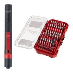 Milwaukee 39 Parça Bits Uç Seti SHOCKWAVE IMPACT DUTY + Led Fener  4932498608
