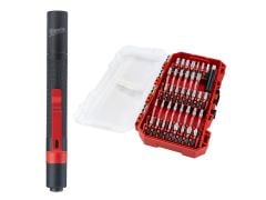 Milwaukee 39 Parça Bits Uç Seti SHOCKWAVE IMPACT DUTY + Led Fener  4932498608
