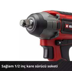 Einhell Impaxxo 18/230 Solo Kömürsüz Akülü Darbeli Somun Sıkma 4510080 (Akü ve Şarj Cihazı Dahil Değildir.)