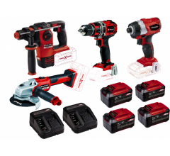 Einhell Usta Seti 4 Parça Makina Seti 5.2Ah Kömürsüz 18V