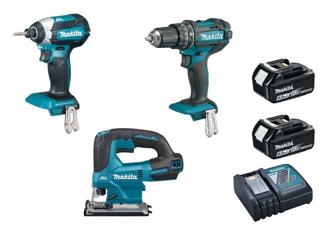 Makita DTD153 + DHP482 + DJV184Z 18V 6Ah Akülü Profesyonel Usta Seti