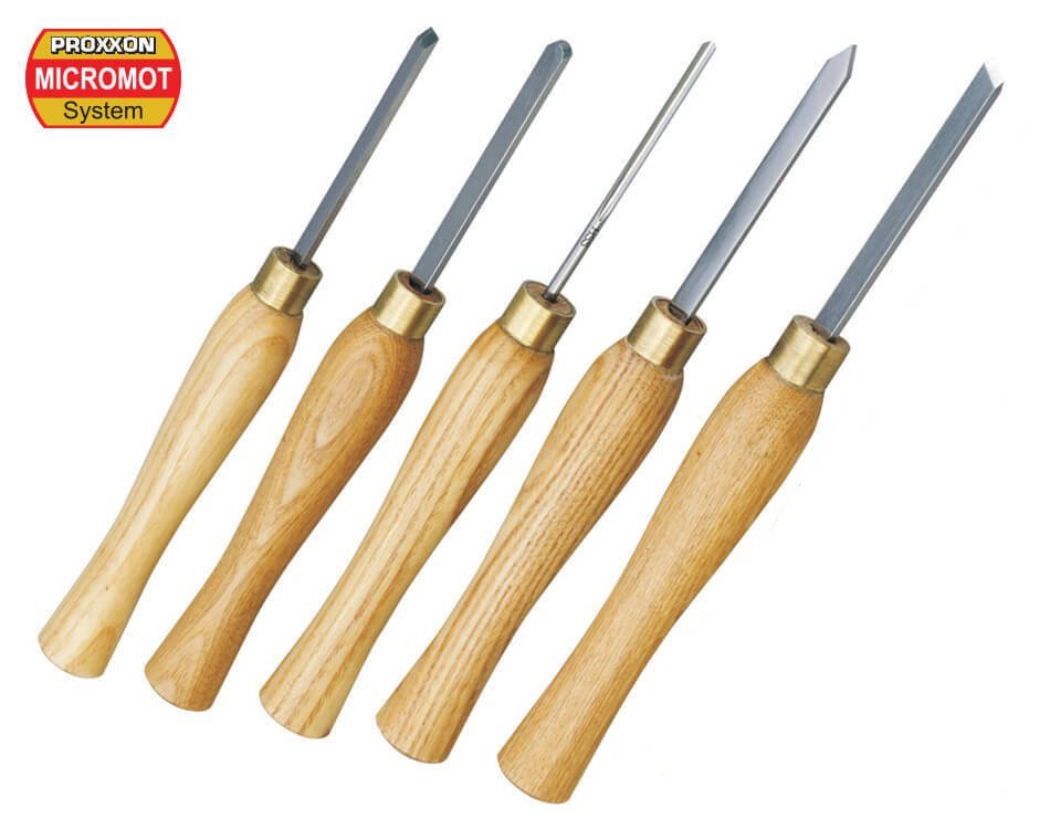 PROXXON 27023 HSS Ahşap Torna Oyma Bıçak Seti 5'li