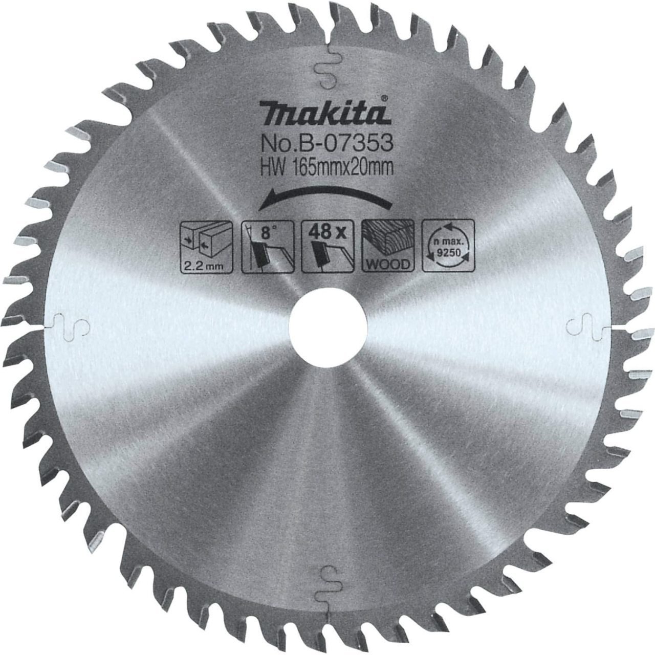 Makita B-07353 SP6000K,DSP600 Daire Testere için Elmas Daire Testere Bıçağı 165x20mm 48 Diş