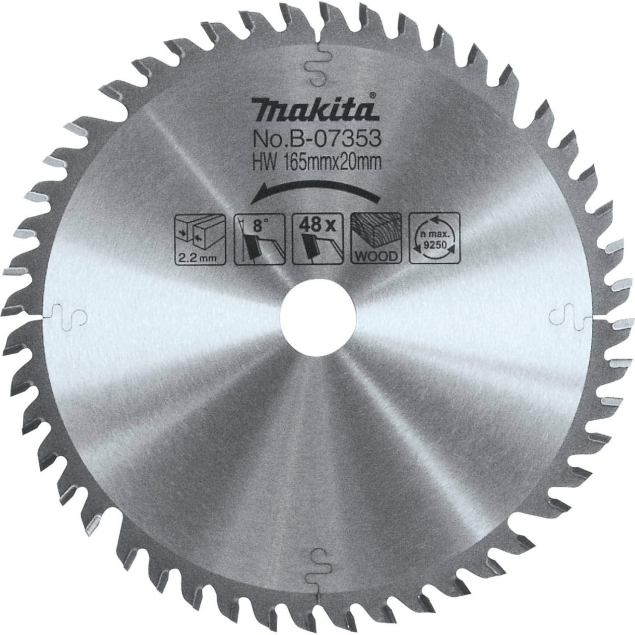 Makita B-07353 SP6000K,DSP600 Daire Testere için Elmas Daire Testere Bıçağı 165x20mm 48 Diş