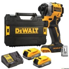 Dewalt DCF850E2T Kömürsüz Akülü Darbeli Tornavida